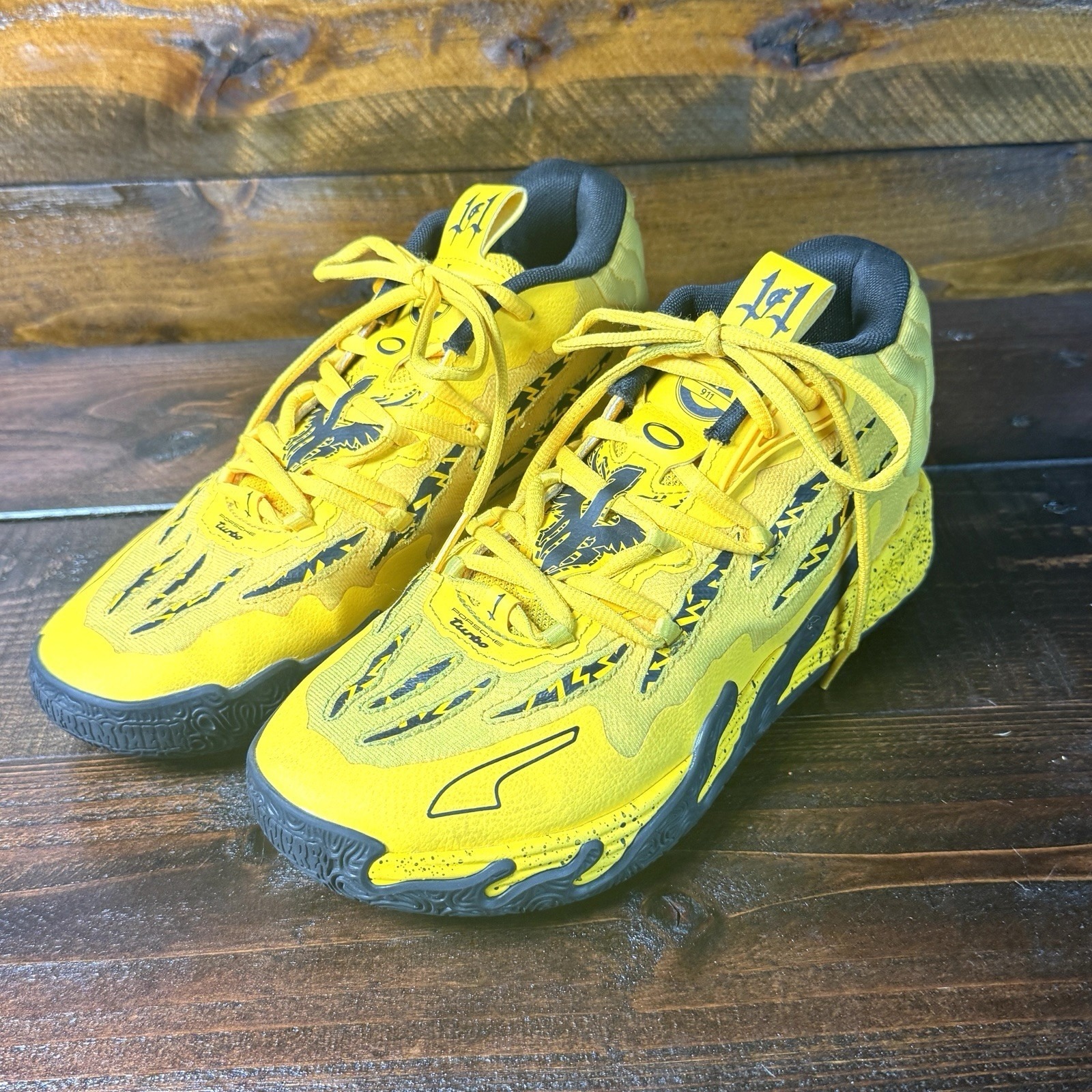 Puma Lamelo Ball Mb.03 Porsche Legacy Yellow Shoe Sneaker Women's 8 Men's 6.5